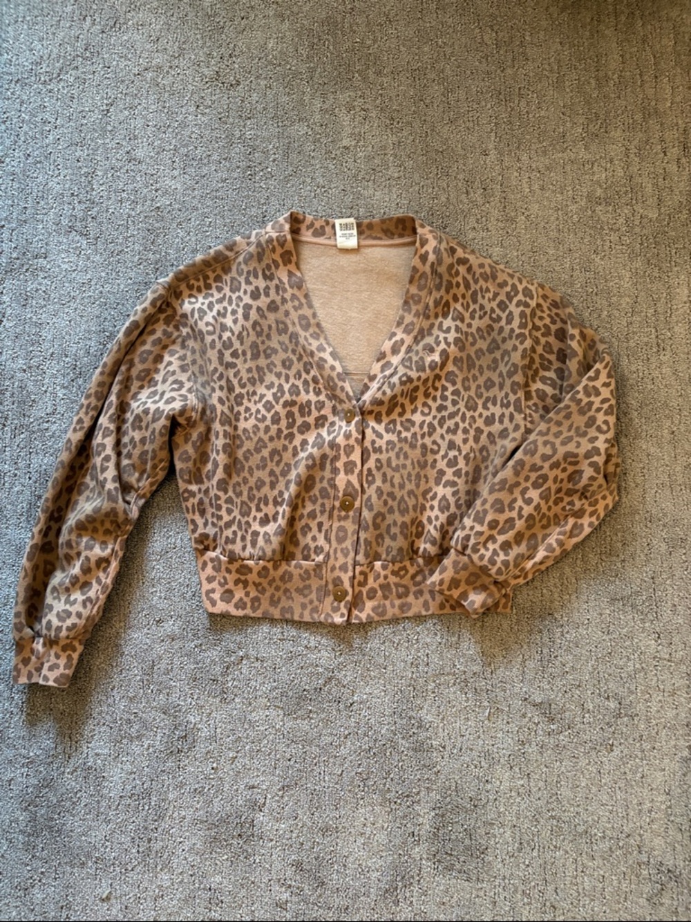 Pink Leopard Print Cardigan